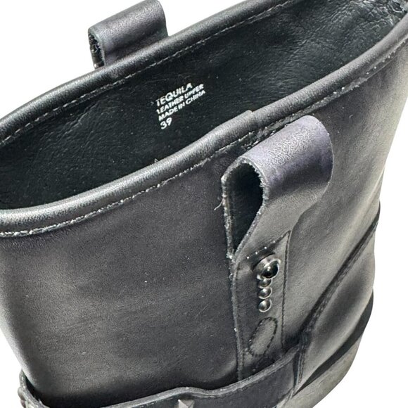 ASH Tequila Studded Moto Engineer Boots Size 39/8.5 - 9 Anthropologie New $360 - Picture 6 of 9